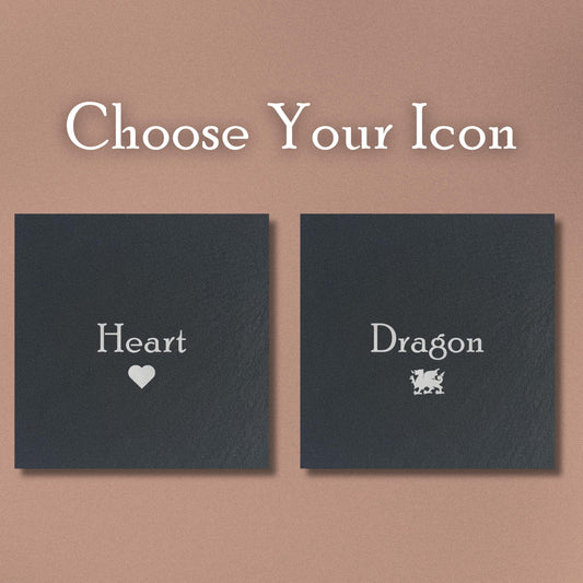 Customisable Slate Text Coasters