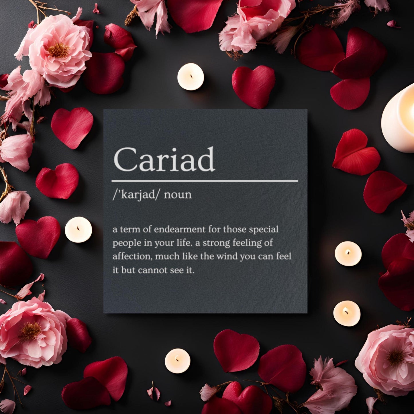 Welsh Valentines Day Gift Slate Coasters