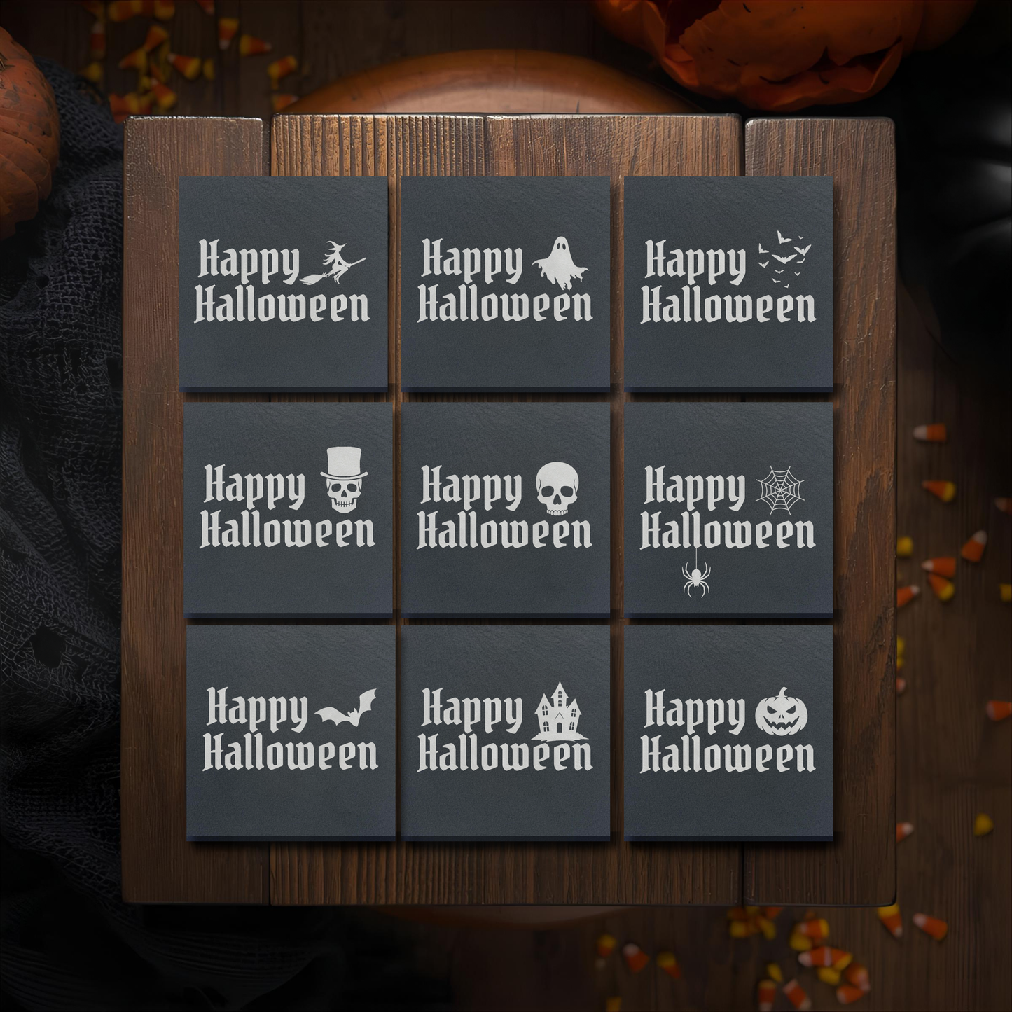 Halloween Slate Coaster Set – Mix and Match