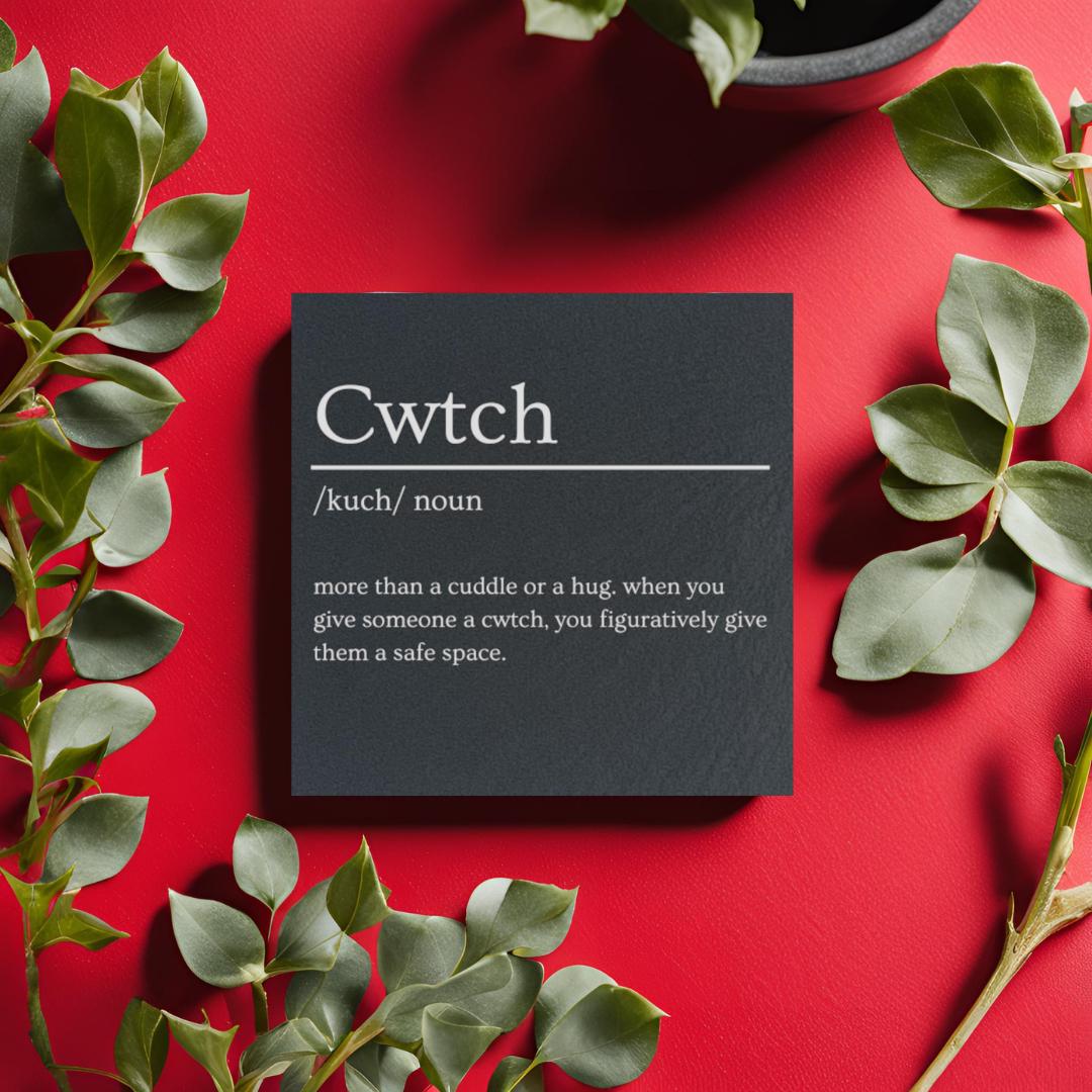 Cwtch Slate Coaster