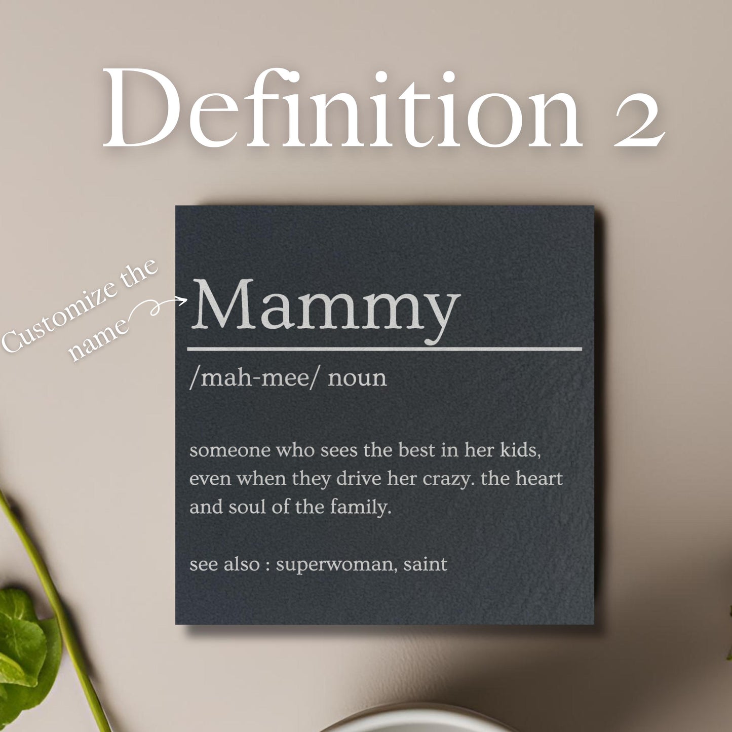 Personalised Mothers Day Slate Coaster