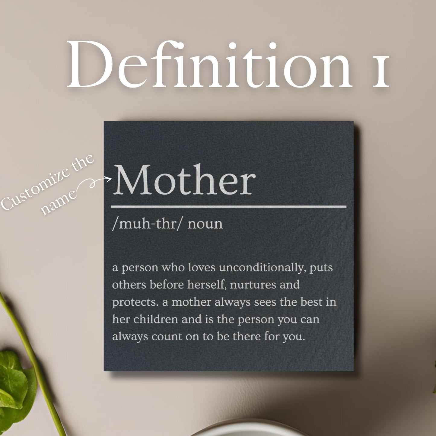 Personalised Mothers Day Slate Coaster