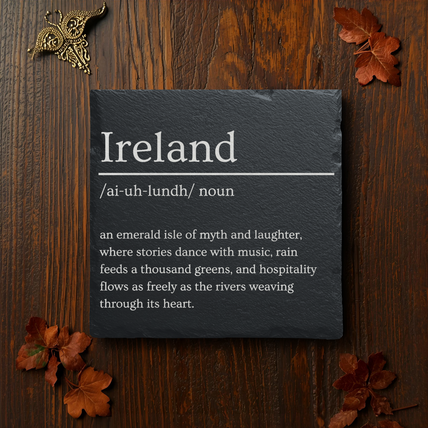 Ireland Dictionary Definition Slate Coaster