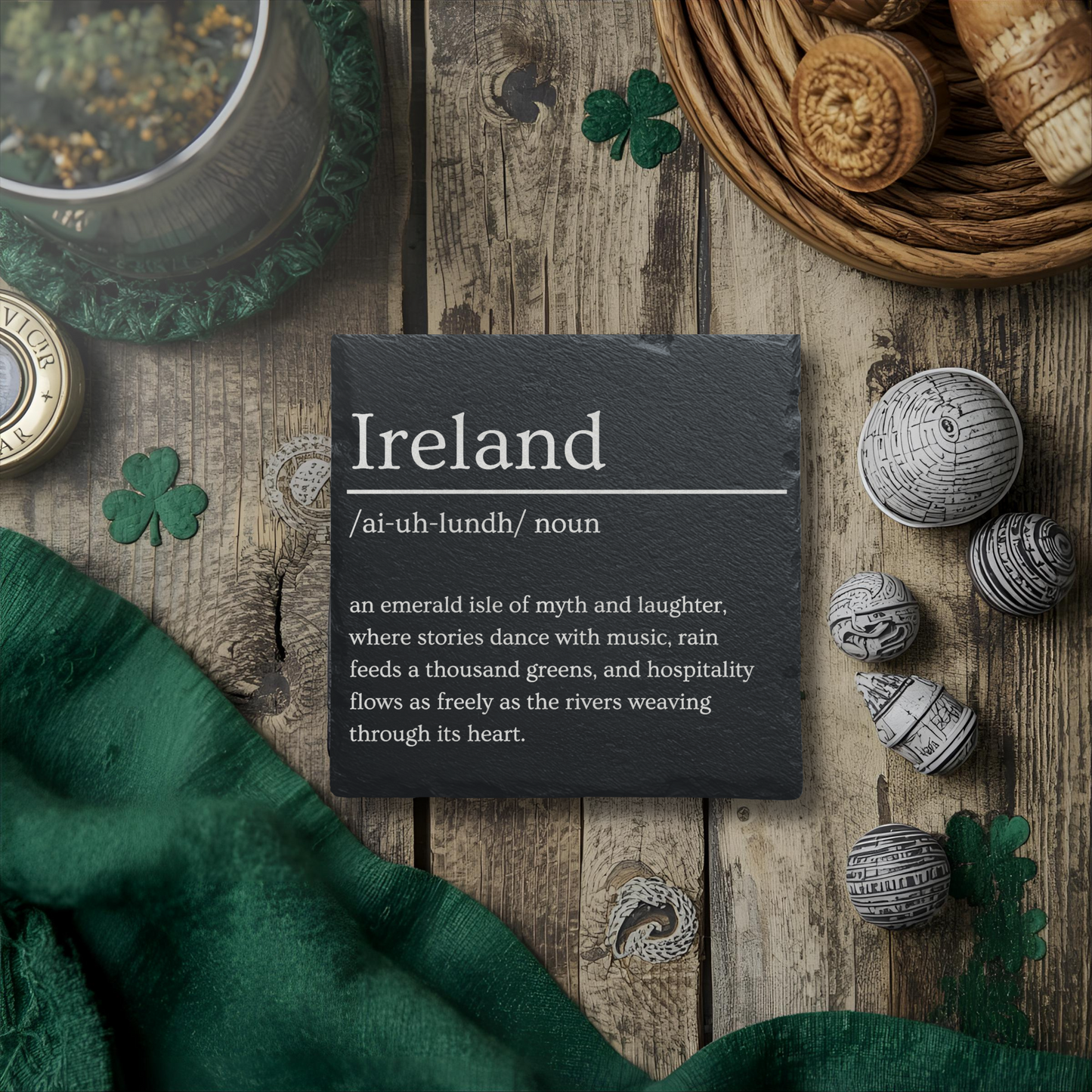 Ireland Dictionary Definition Slate Coaster