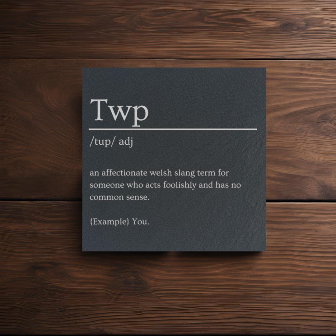 Welsh Dictionary Slate Coasters