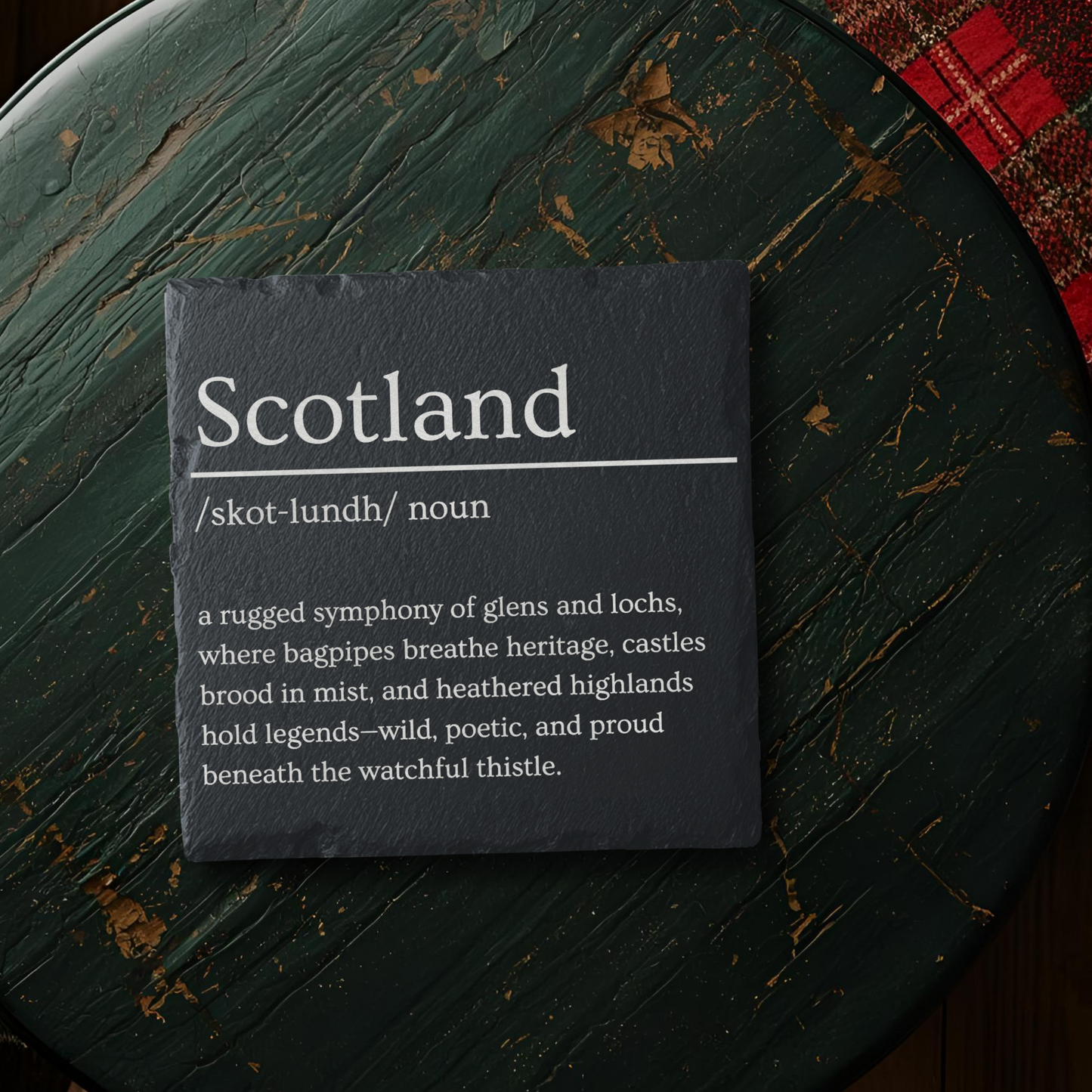 Scotland Dictionary Definition Slate Coaster