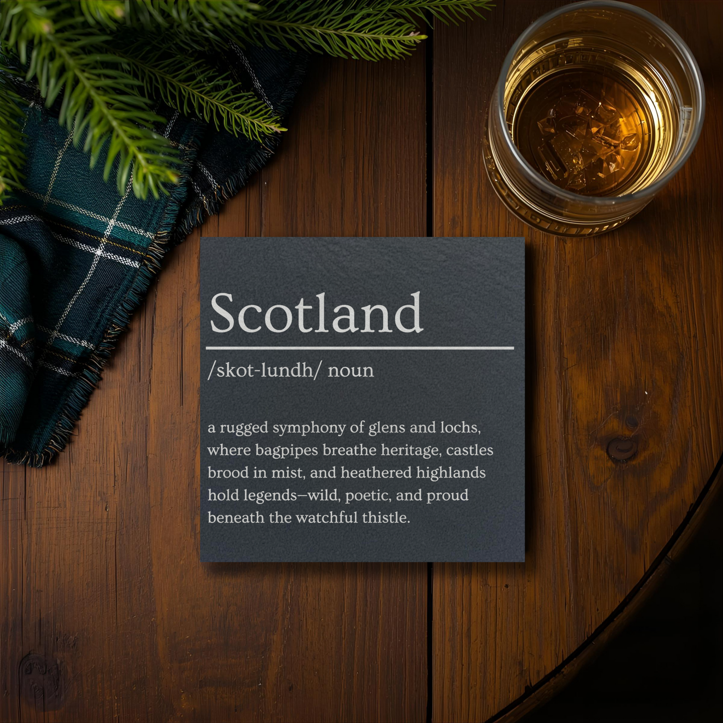 Scotland Dictionary Definition Slate Coaster