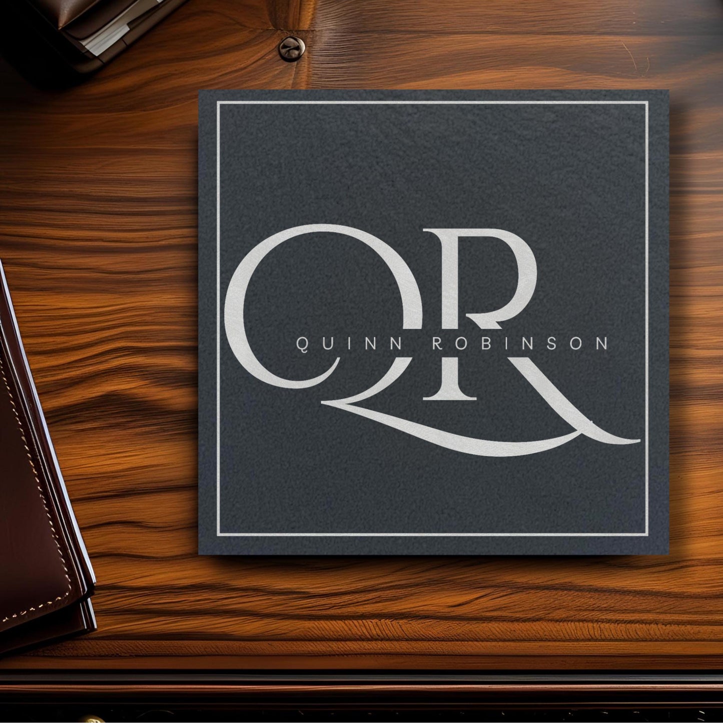 Personalisable Name & Initials Slate Coaster Gift