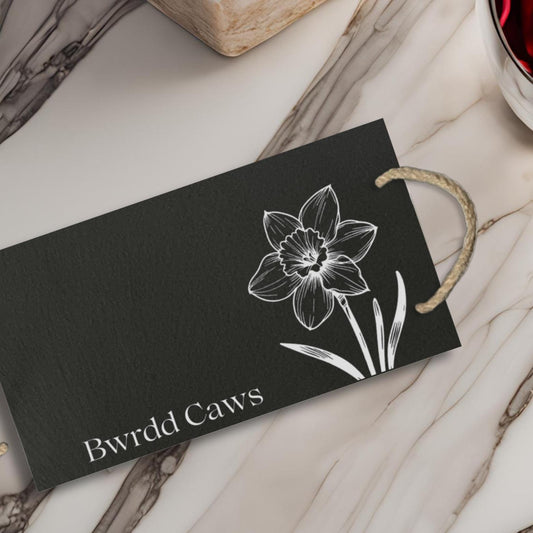 'Bwrdd Caws' Welsh Gift Slate Cheeseboard