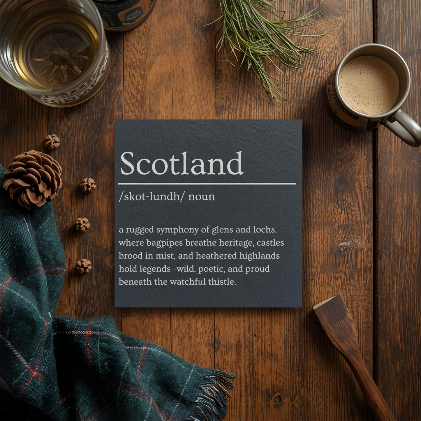 Scotland Dictionary Definition Slate Coaster