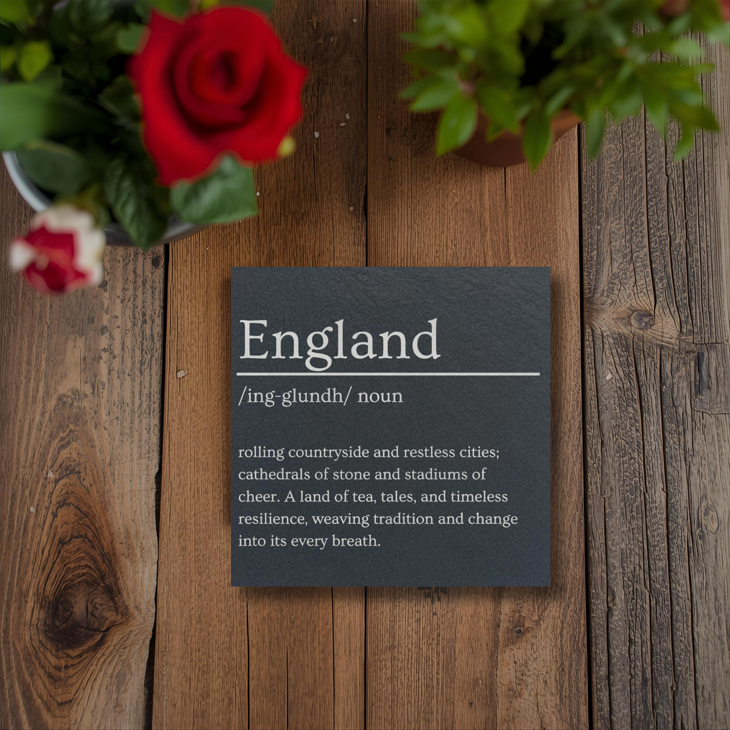 England Dictionary Definition Slate Coaster