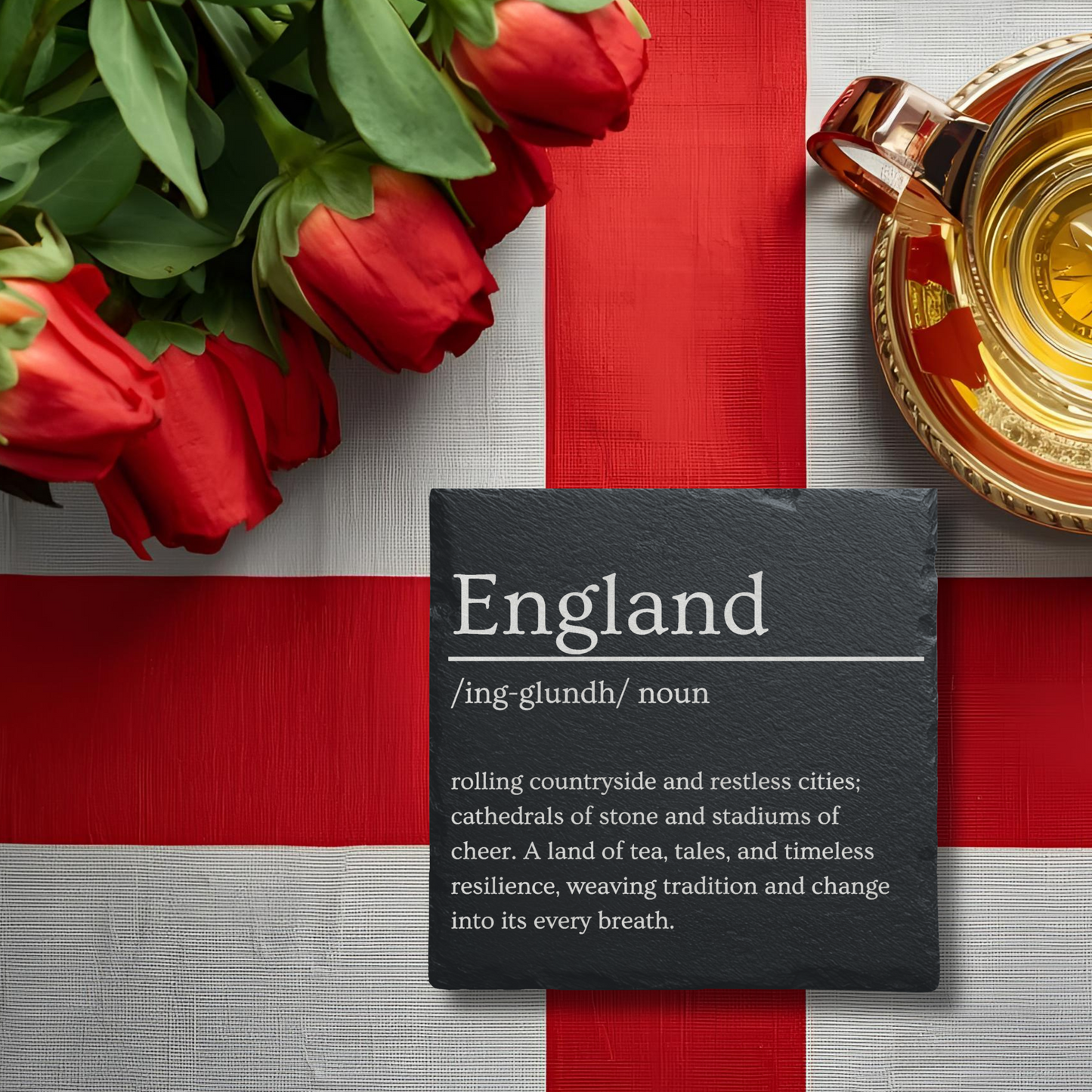England Dictionary Definition Slate Coaster