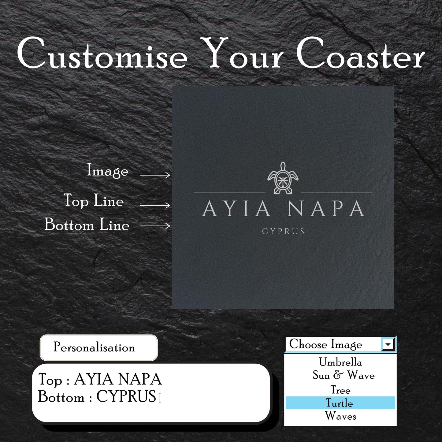 Customisable Gower Beach Slate Coasters