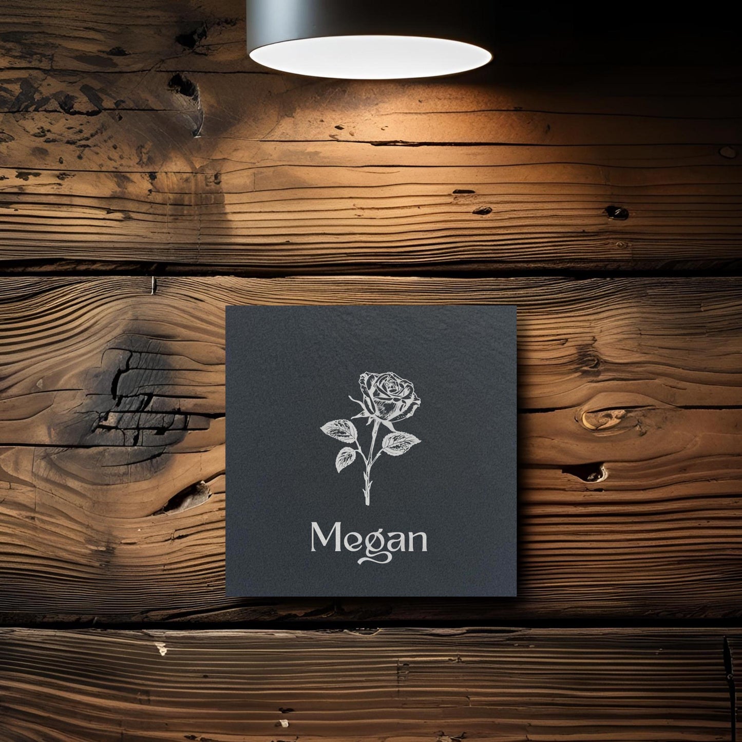 English Flag and Rose Slate Coasters