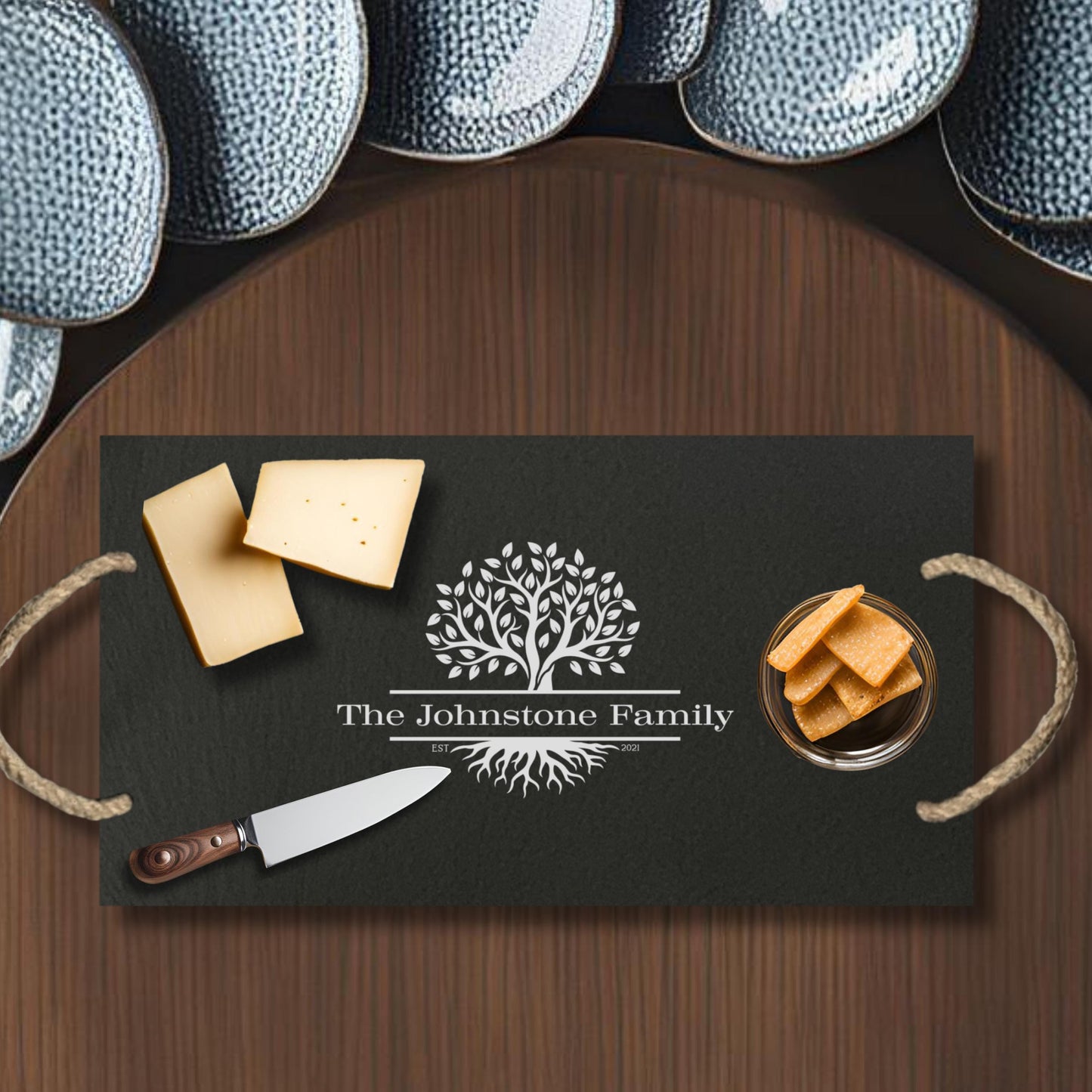 Family Tree Slate Cheeseboard