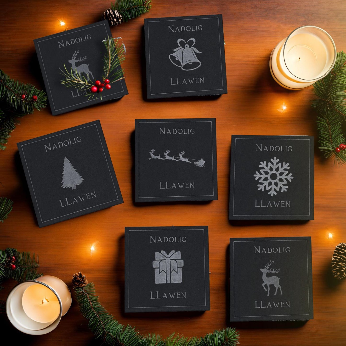Welsh Christmas Coasters