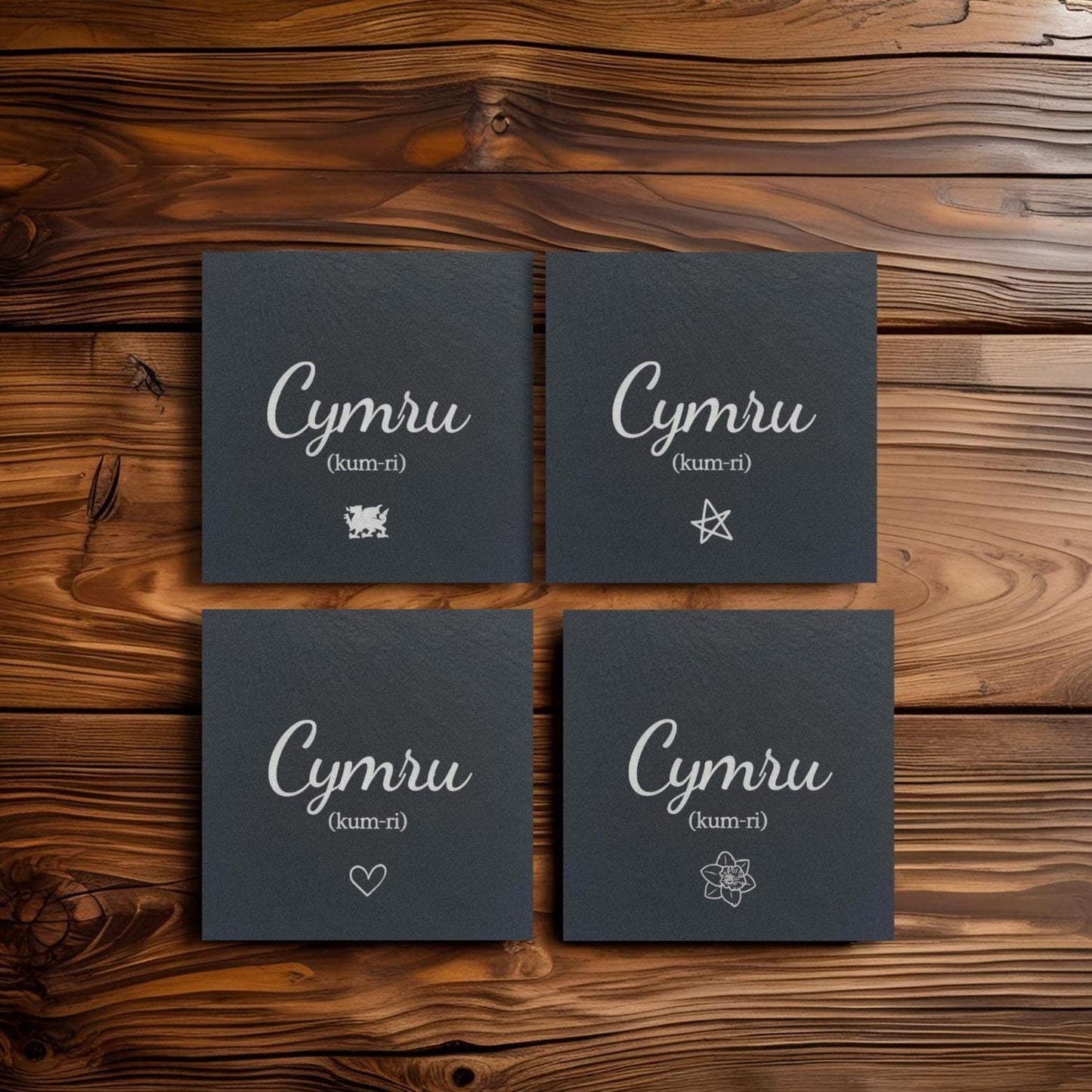 Cymru Slate Coaster