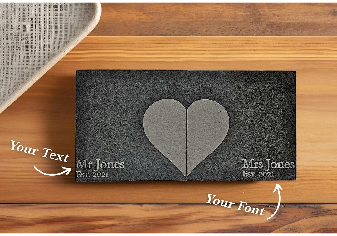 Mr & Mrs Custom Matching Coasters