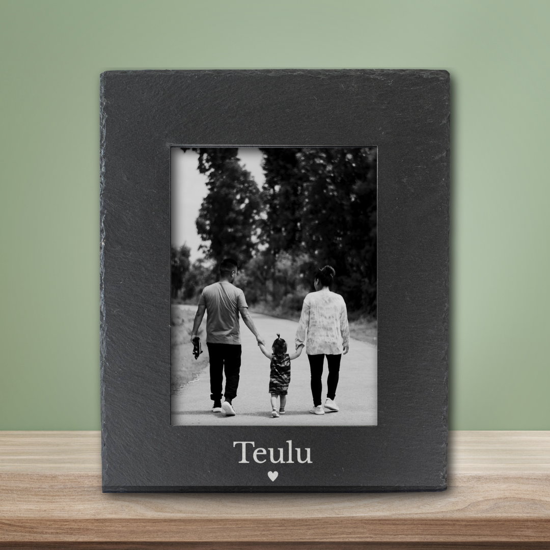 Personalised Slate Photo Frame - Name & Icon
