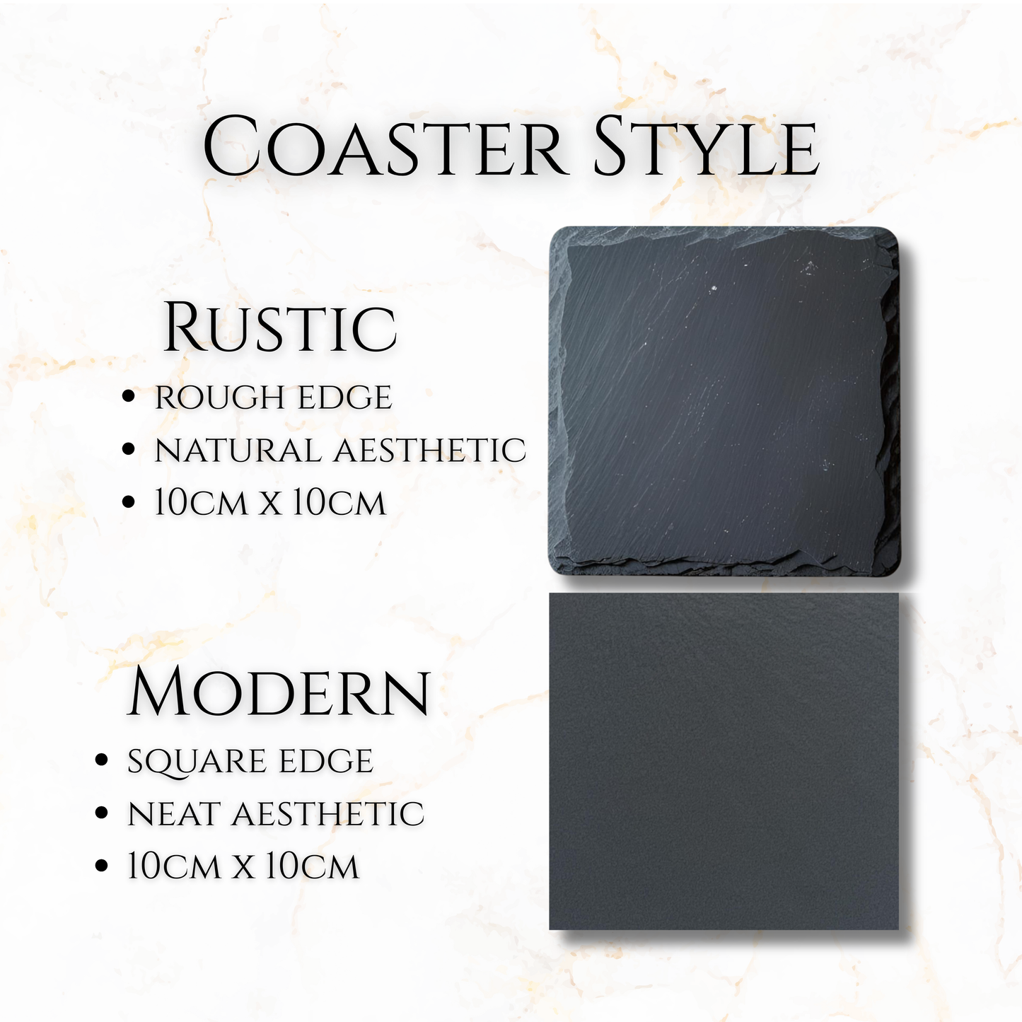 Customisable Initialised Wedding Slate Coasters, Engraved with Names, Initials, and Date