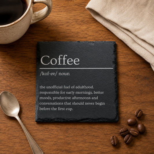 Coffee Dictionary Slate Coaster