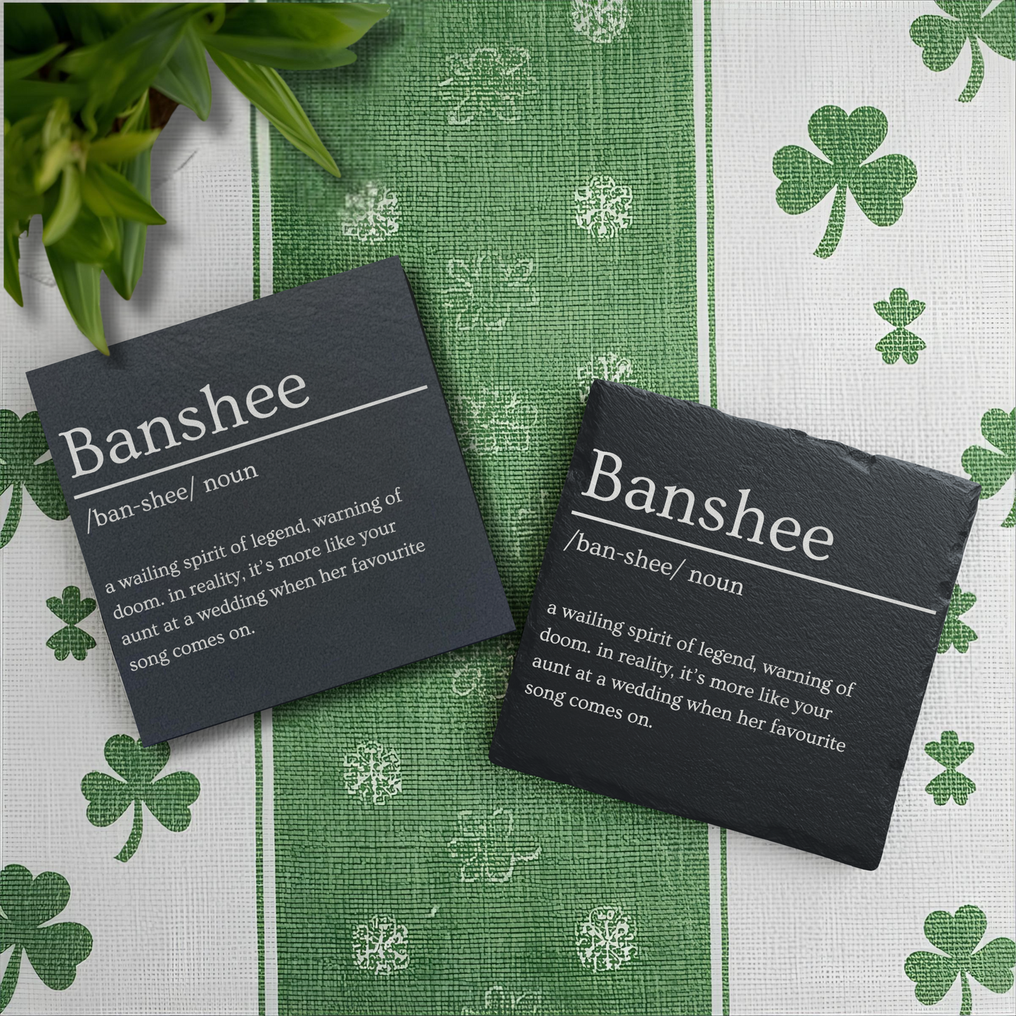 Irish Dictionary Slate Coaster Set