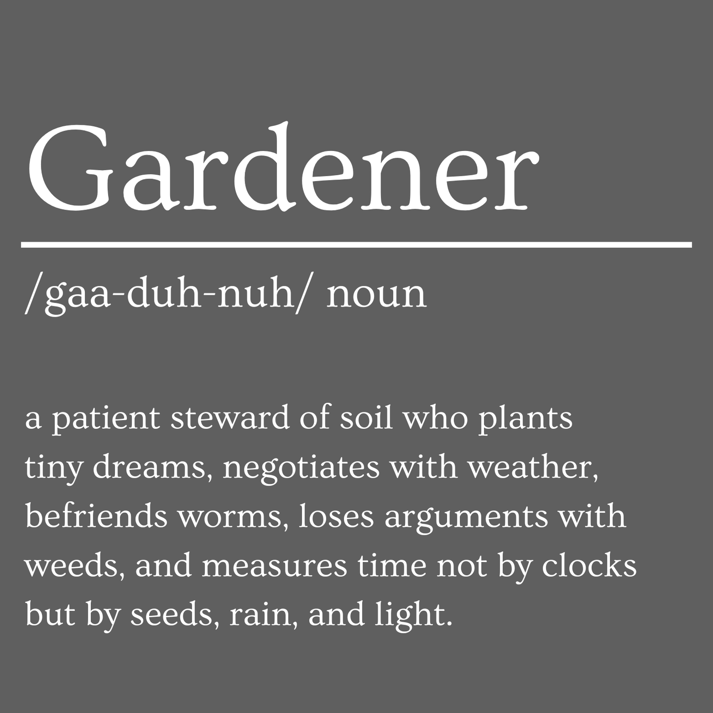 Gardener Dictionary Slate Coaster
