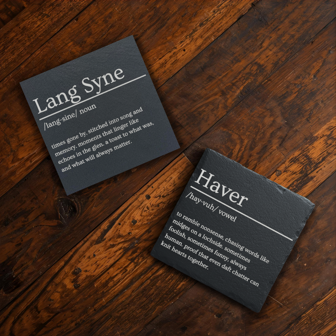 Scottish Dictionary Gift Slate Coasters
