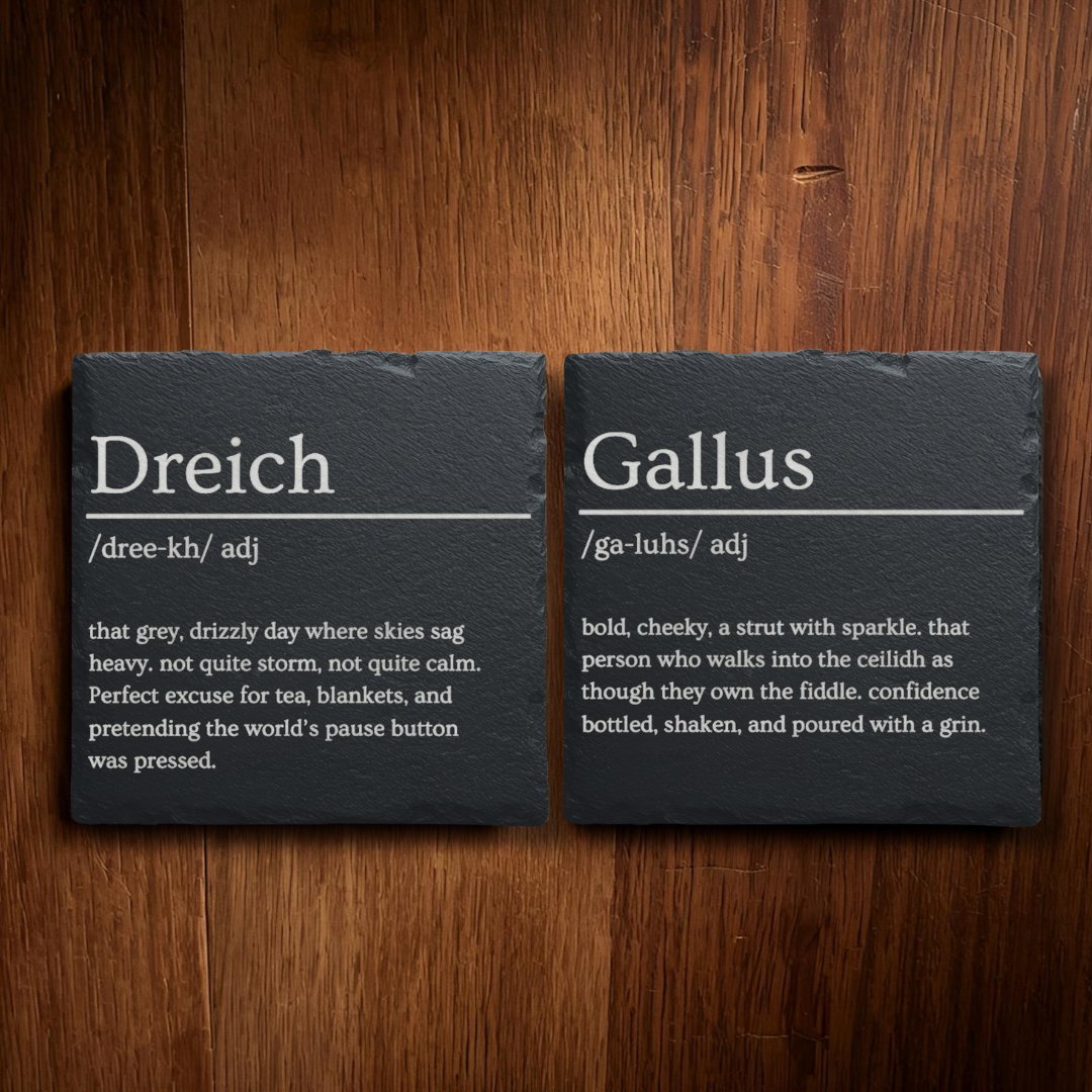 Scottish Dictionary Gift Slate Coasters