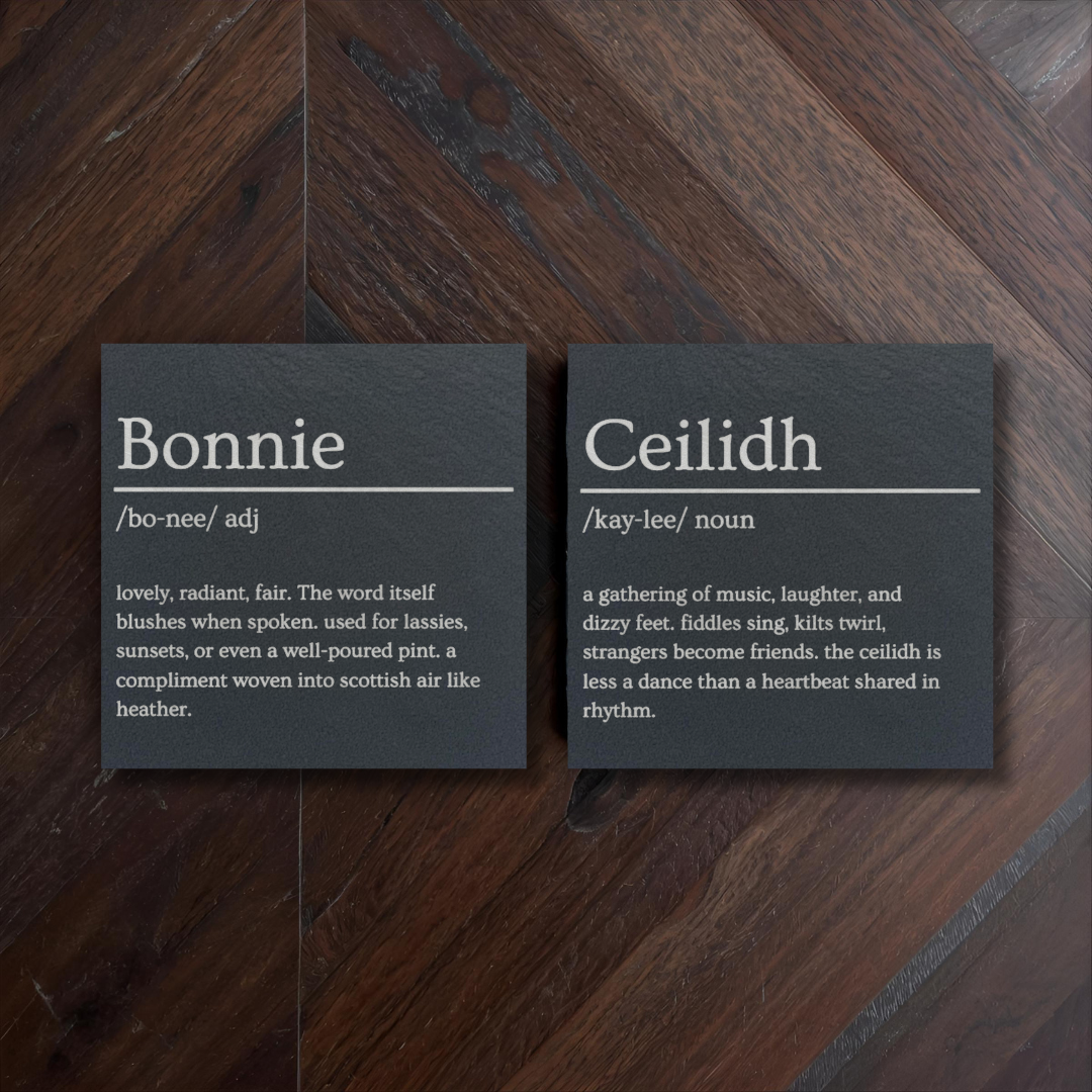 Scottish Dictionary Gift Slate Coasters