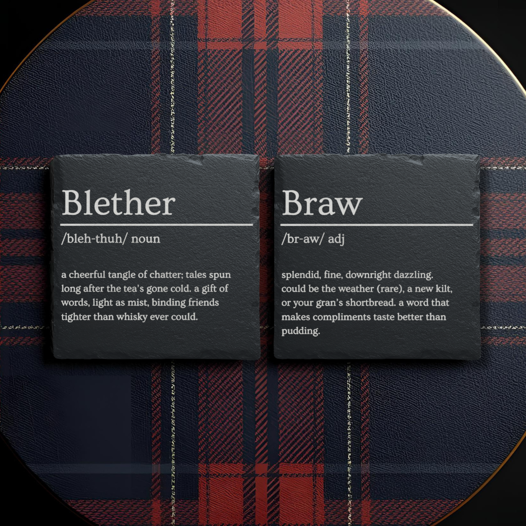Scottish Dictionary Gift Slate Coasters