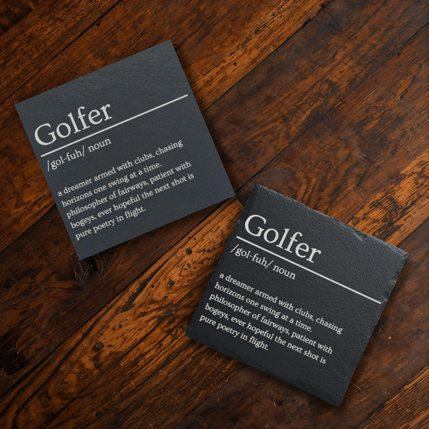 Golfer Dictionary Slate Coaster Gift