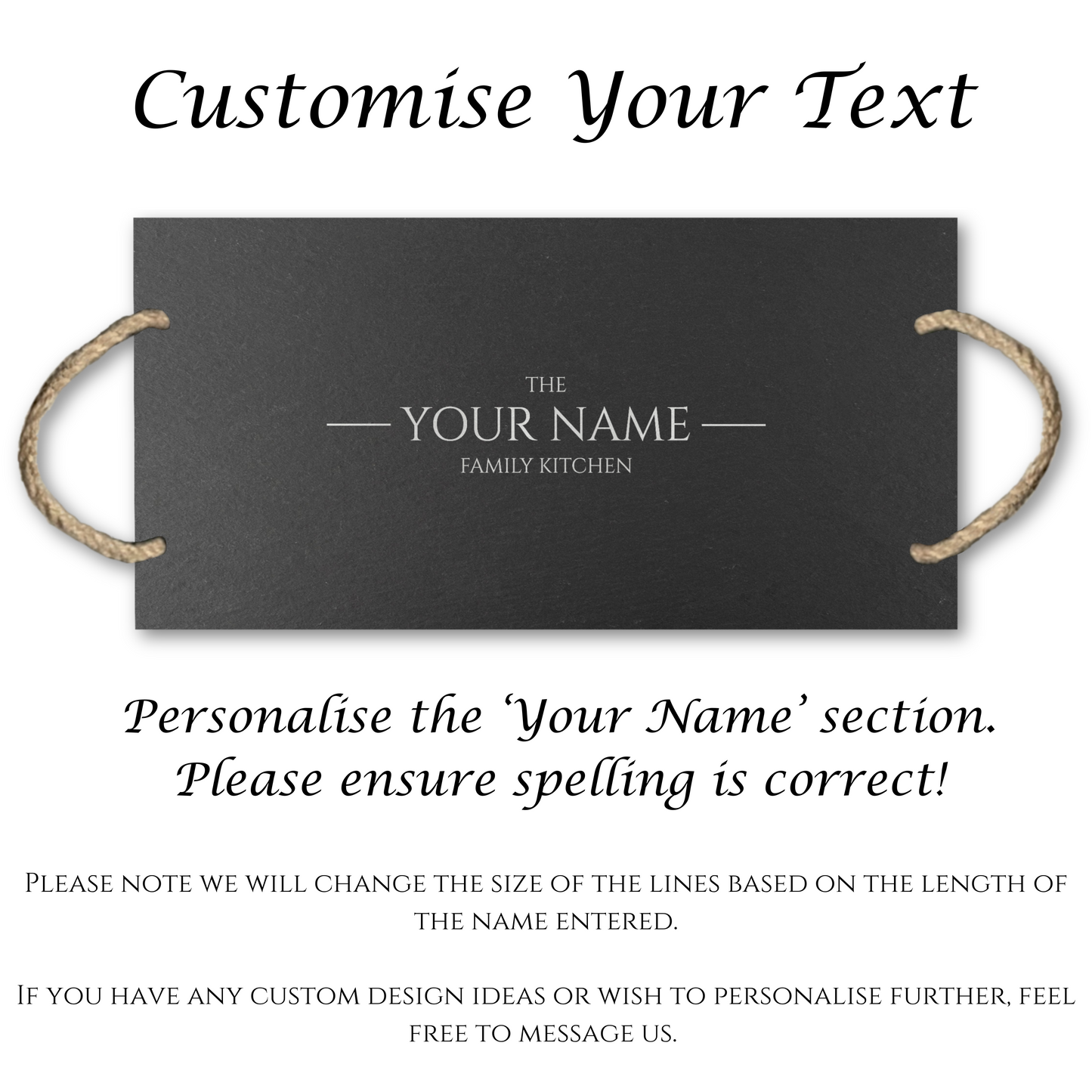 Personalized Family Kitchen Slate Cheeseboard