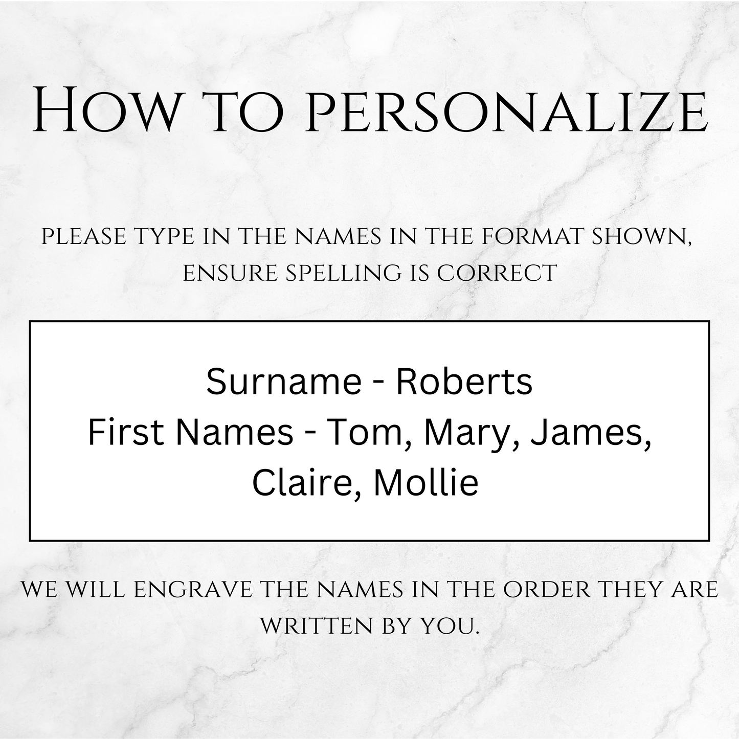 Custom Family Names Cheeseboard