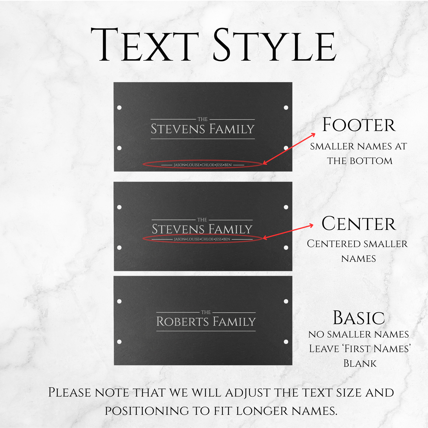 Custom Family Names Cheeseboard