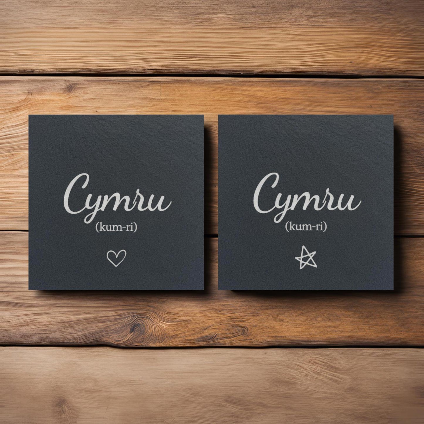 Cymru Slate Coaster