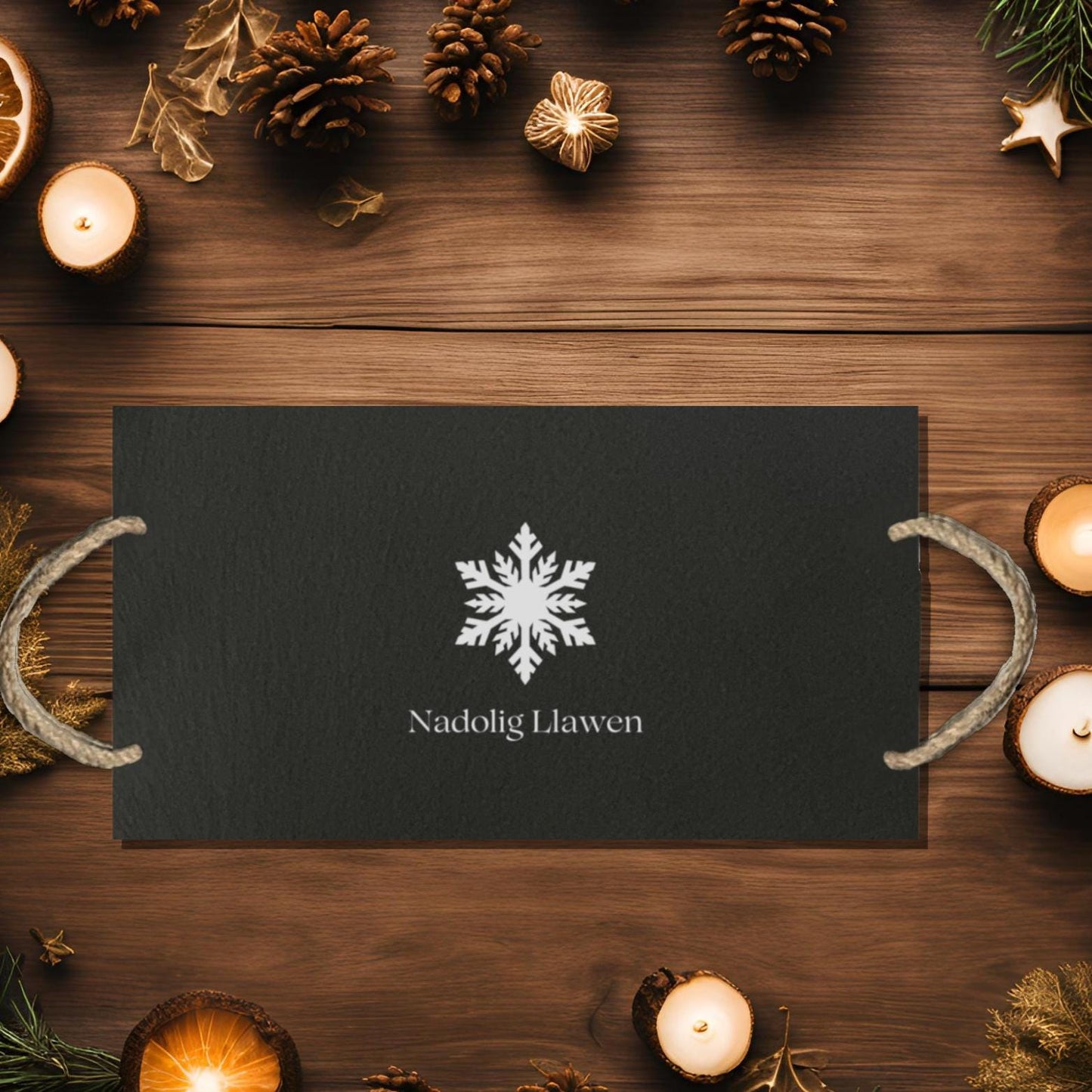 Welsh Christmas Slate Cheeseboard