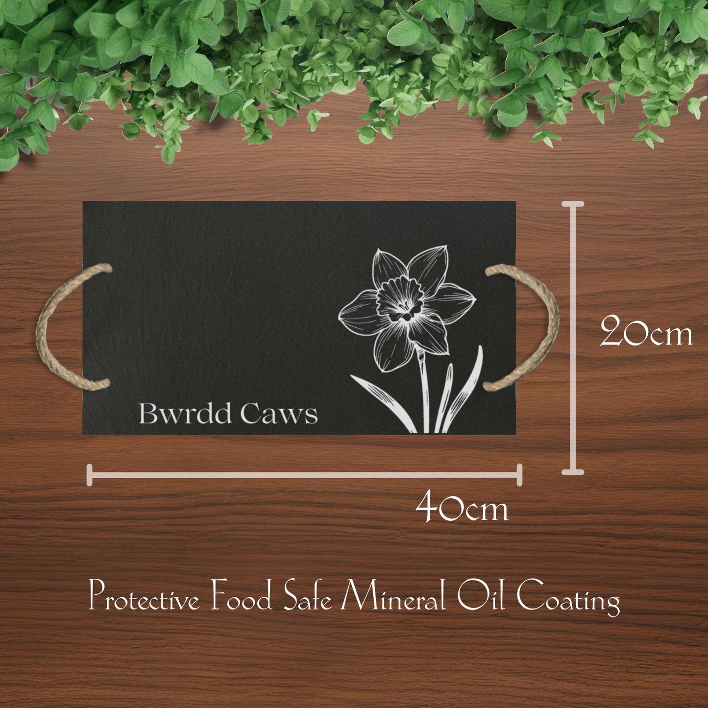 ' Bwrdd Caws' Welsh Gift Slate Cheeseboard