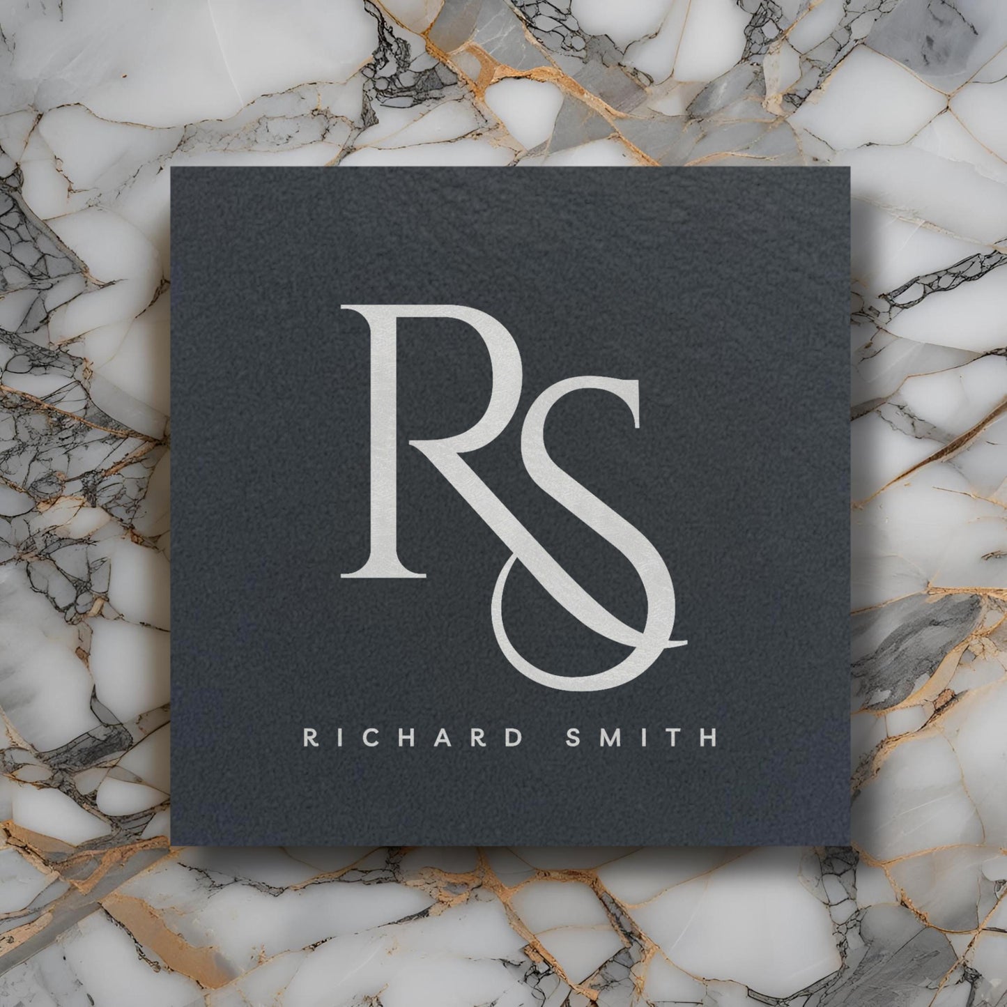 Personalisable Name & Initials Slate Coaster Gift