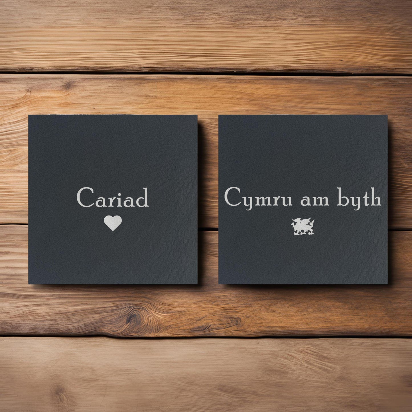 Customisable Slate Text Coasters