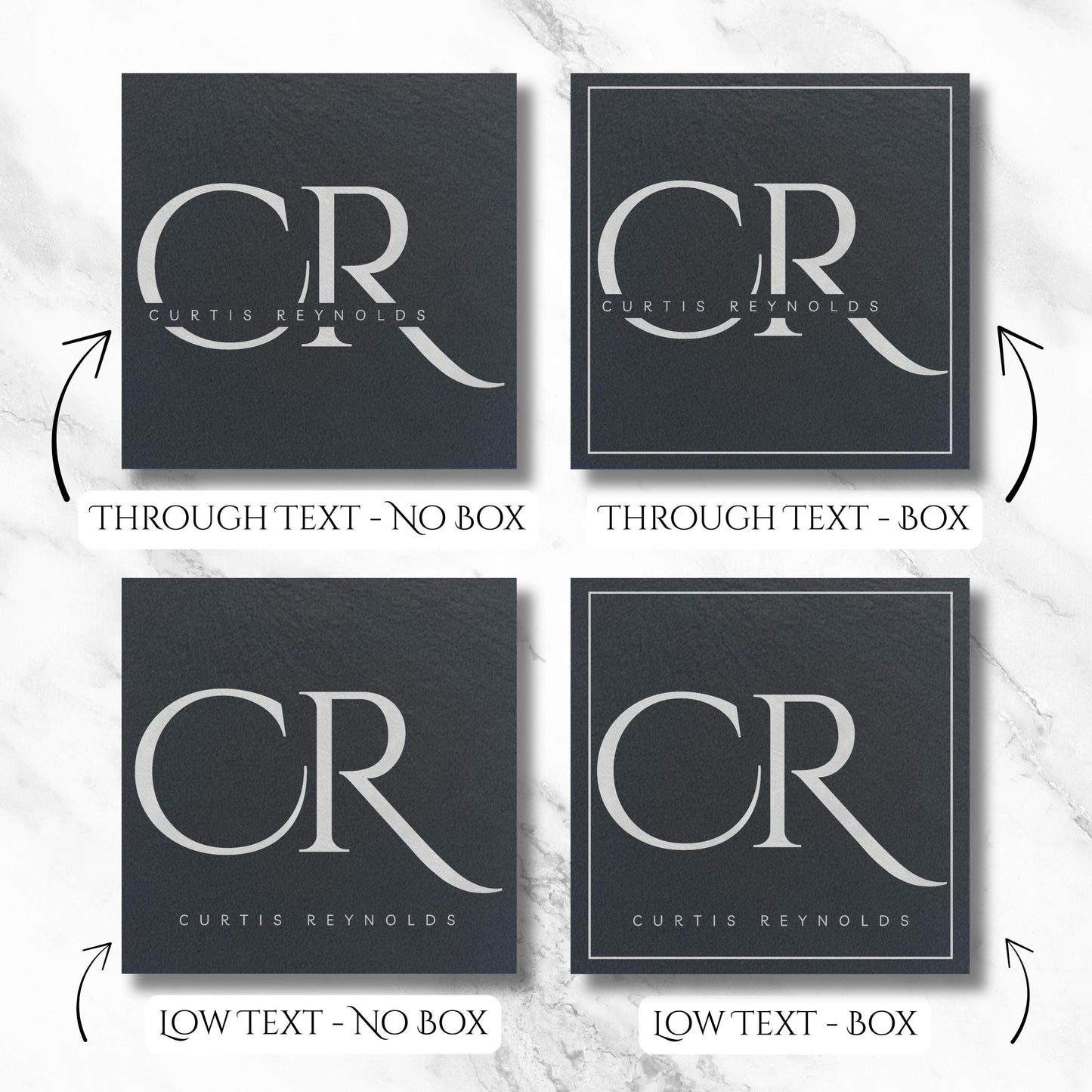 Personalisable Name & Initials Slate Coaster Gift