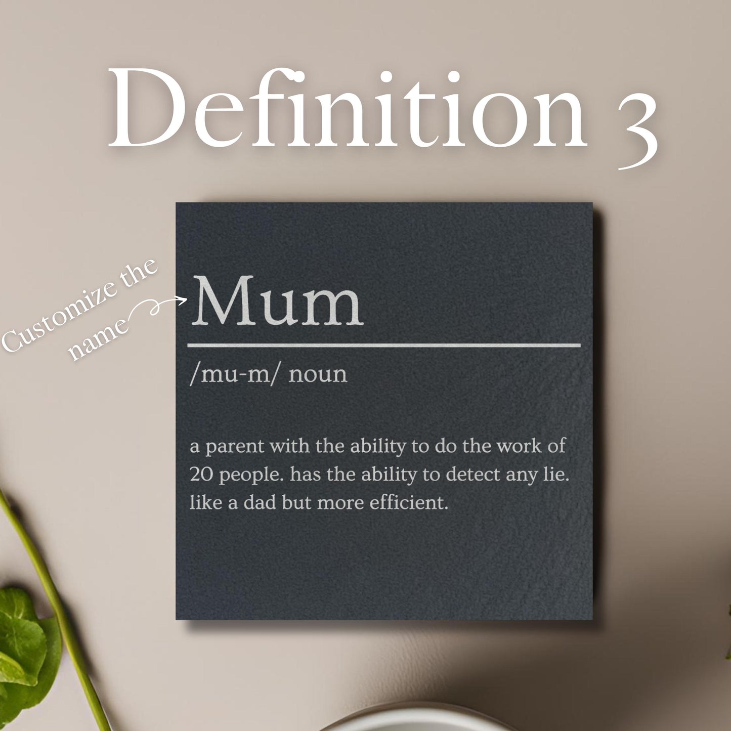 Personalised Mothers Day Slate Coaster