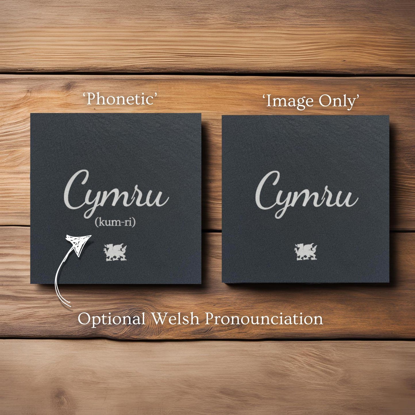Cymru Slate Coaster