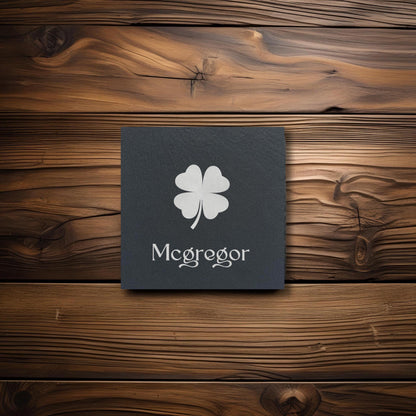 Irish Shamrock & Trinity Knot Slate Coasters