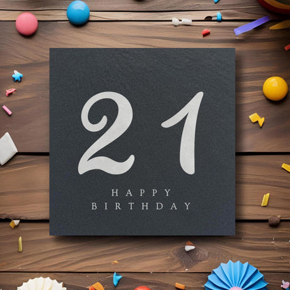 Happy Birthday Custom Age Slate Coaster Gift