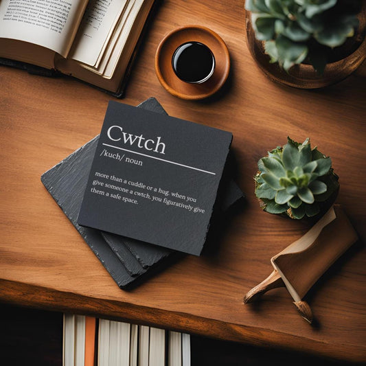 Cwtch Slate Coaster