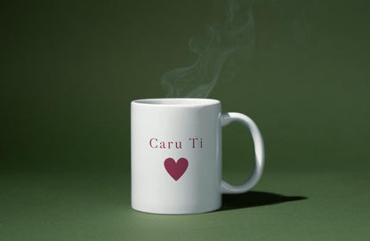 Welsh Gift Mug 'Caru Ti' & 'Cariad'