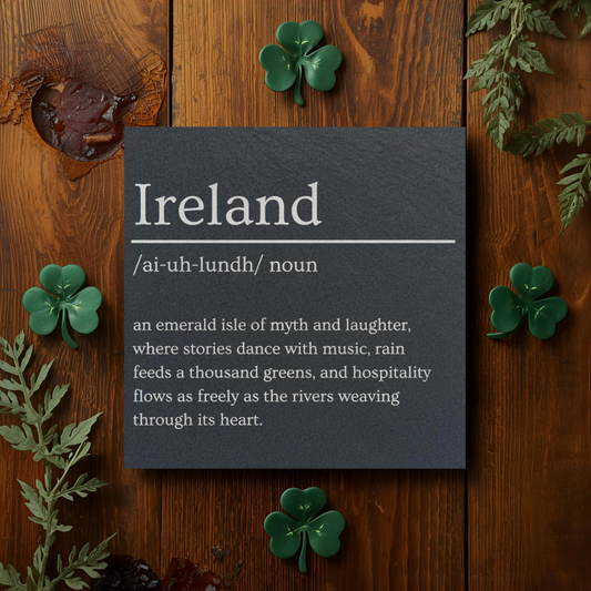 Ireland Dictionary Definition Slate Coaster