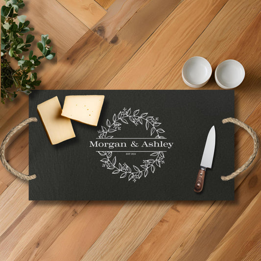 Personalized Couples Slate Cheeseboard
