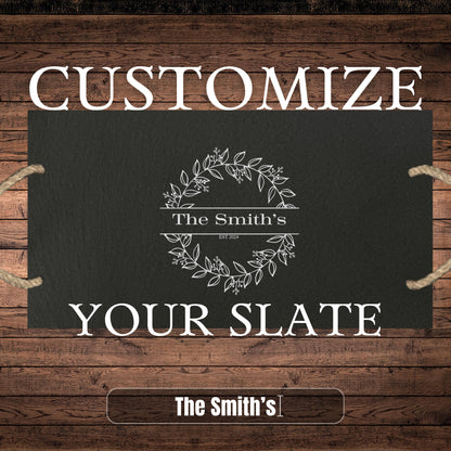 Personalized Couples Slate Cheeseboard